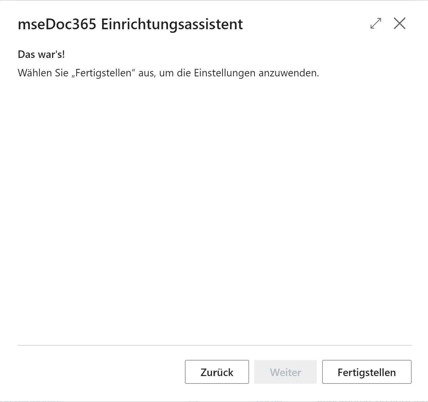 mseDoc365 Unterstützte Einrichtung