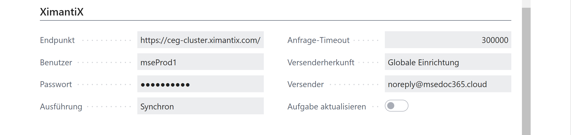 mseDoc365 Einrichtung